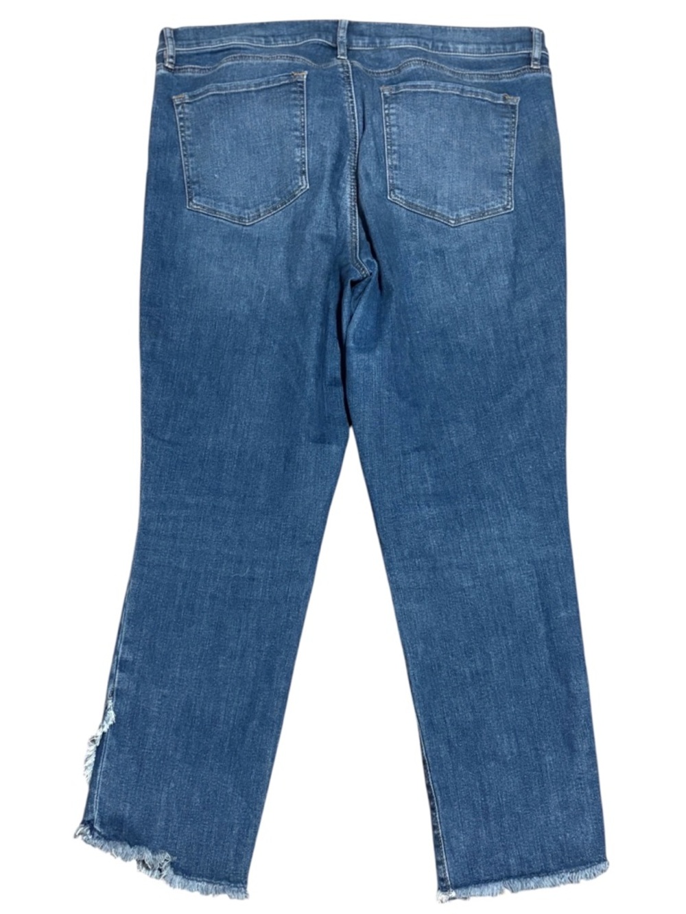 Loft Cropped Distressed Hem Skinny Jeans - Picture 3 of 5